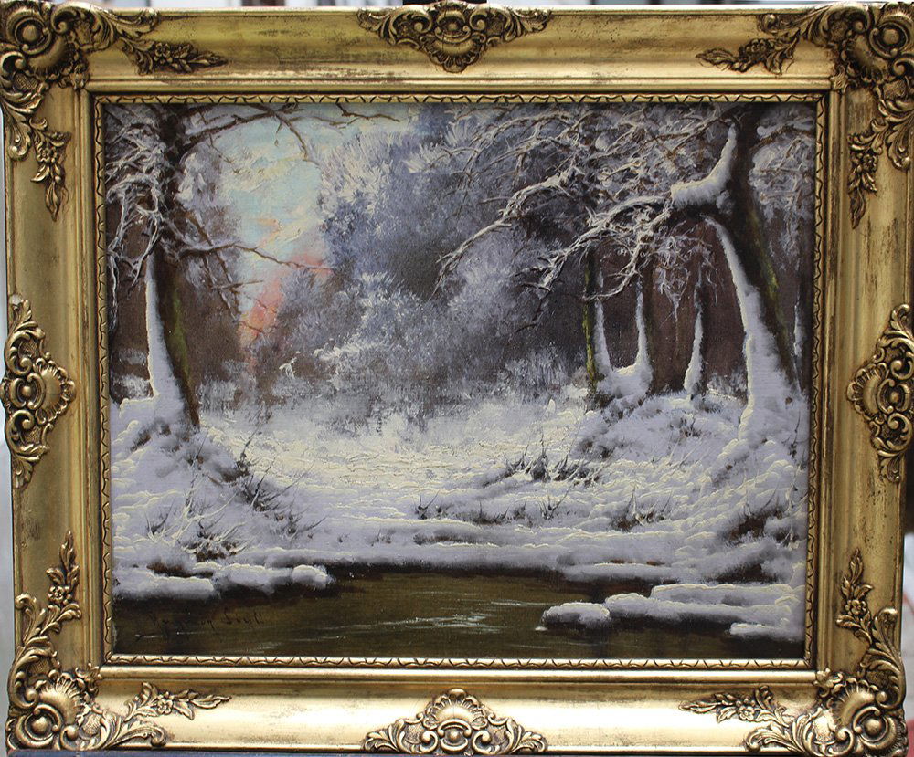 Laszlo Neogrady (1896-1962), Winter landscape, singed (1 of 3)