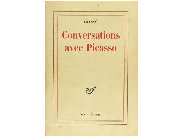 400 Brassaï, Gyula Halász . Conversations avec: 400 Brassaï, Gyula Halász .Conversations avec Picasso., 1964Ed. Gallimard, París, 1964. 8º. 335 p., 2 h., ilustr. con 53 fotografías. Dedicatoria autógrafa. Rústica.250 - 300 €