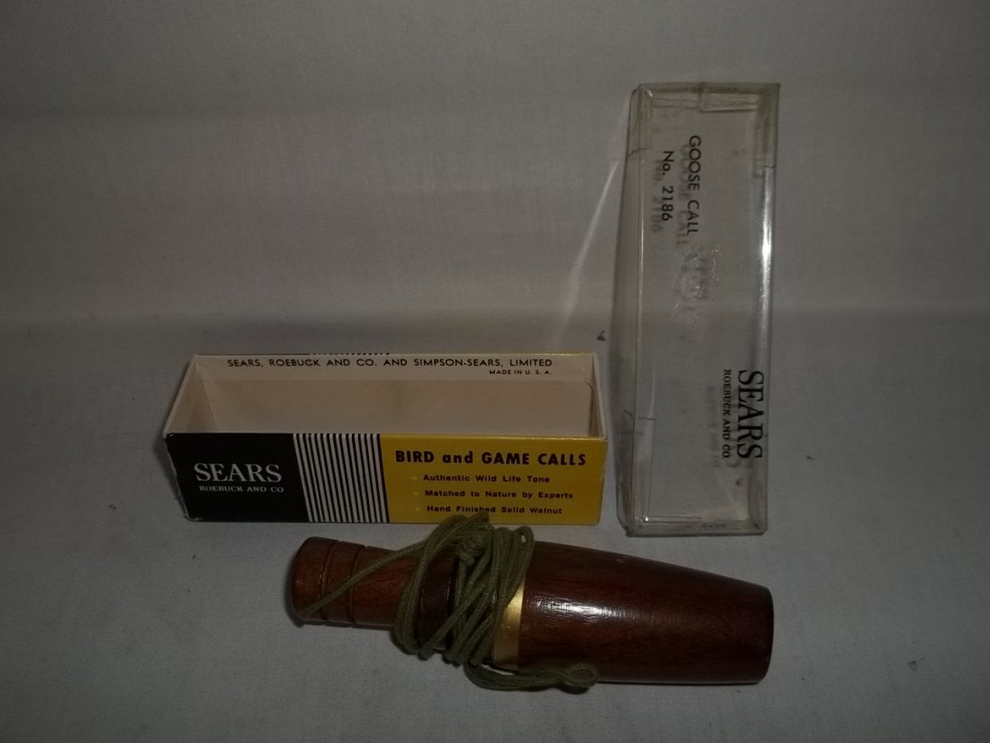 Old Sears Roebuck Goose Call 2186: Nice old Sears & Roebuck No. 2186 Goose Call in nice shape with box.