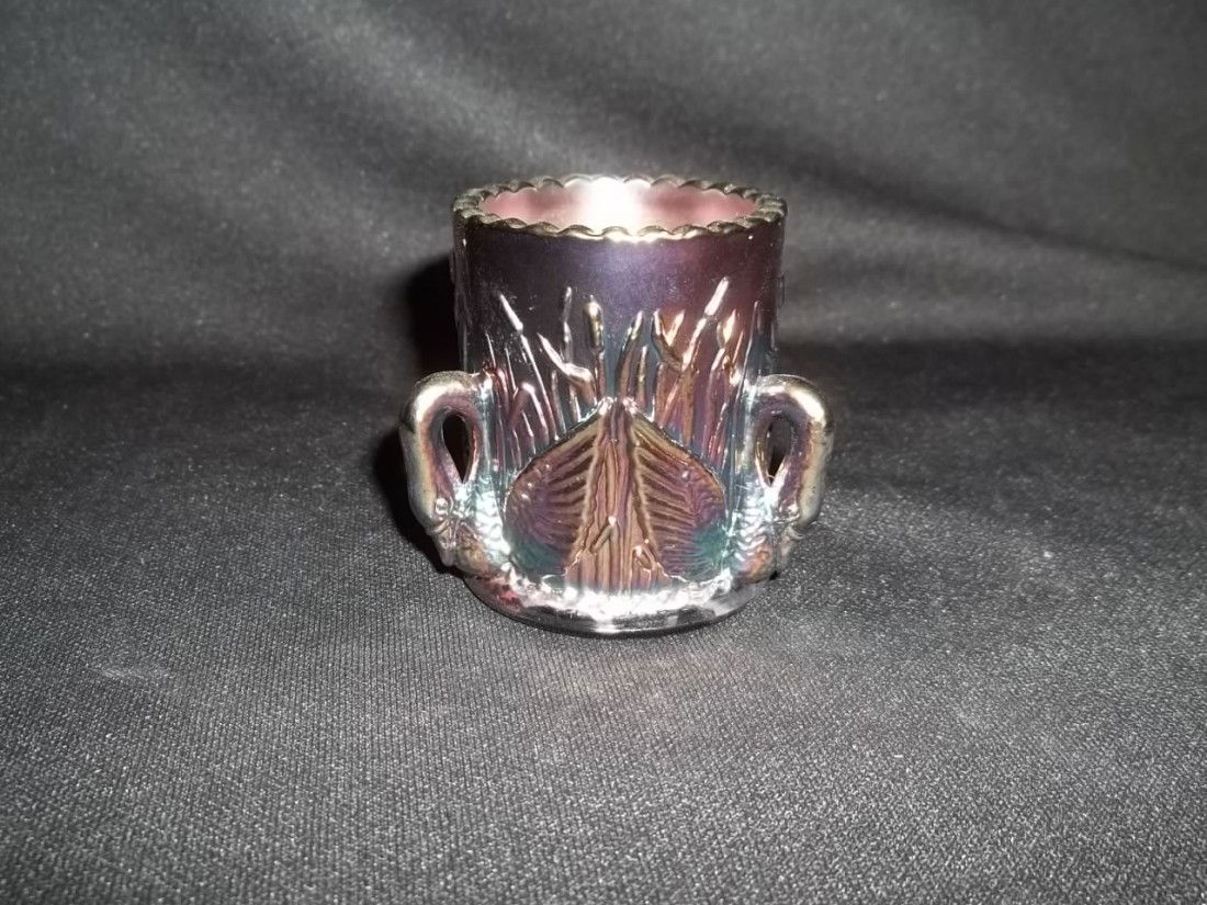 Cobalt Carnival Toothpick Holder: Cobalt Carnival Toothpick holder with swan handled pattern. Good all the way.