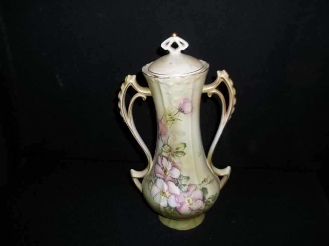 Nippon hand painted pitcher: Nice Nippon hand painted pitcher 11.5 inch.