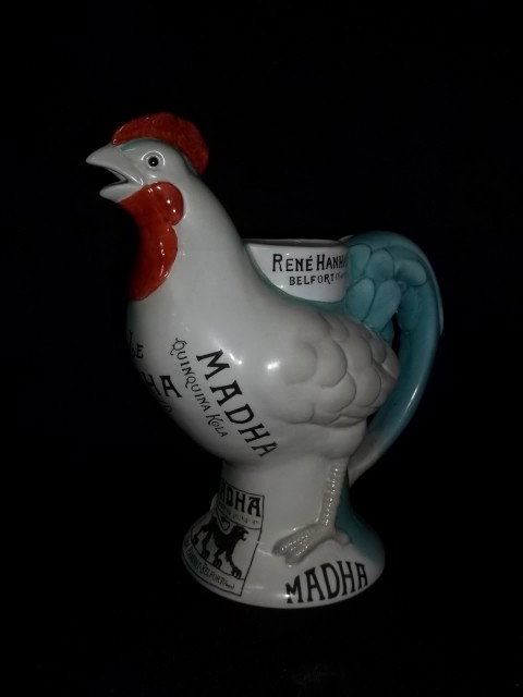 Rene Hanhart Rooster Mug: Rene Hanhart France rooster mug No. 4190 9.5in.