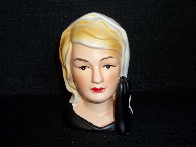 Hand Painted Nippon Head Vase: 6 inch hand painted Nippon Head Vase