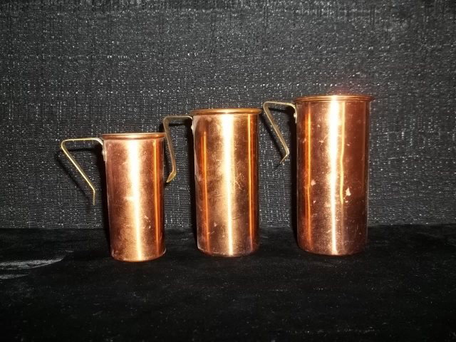 Copper Measuring Cup: Tall Copper Measuring Cup Set of 3