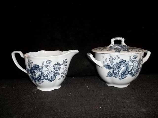 Elizabeth England Johnson Bros Cream & Sugar: Elizabeth Made in England by Johnson Brothers Cream and Sugar