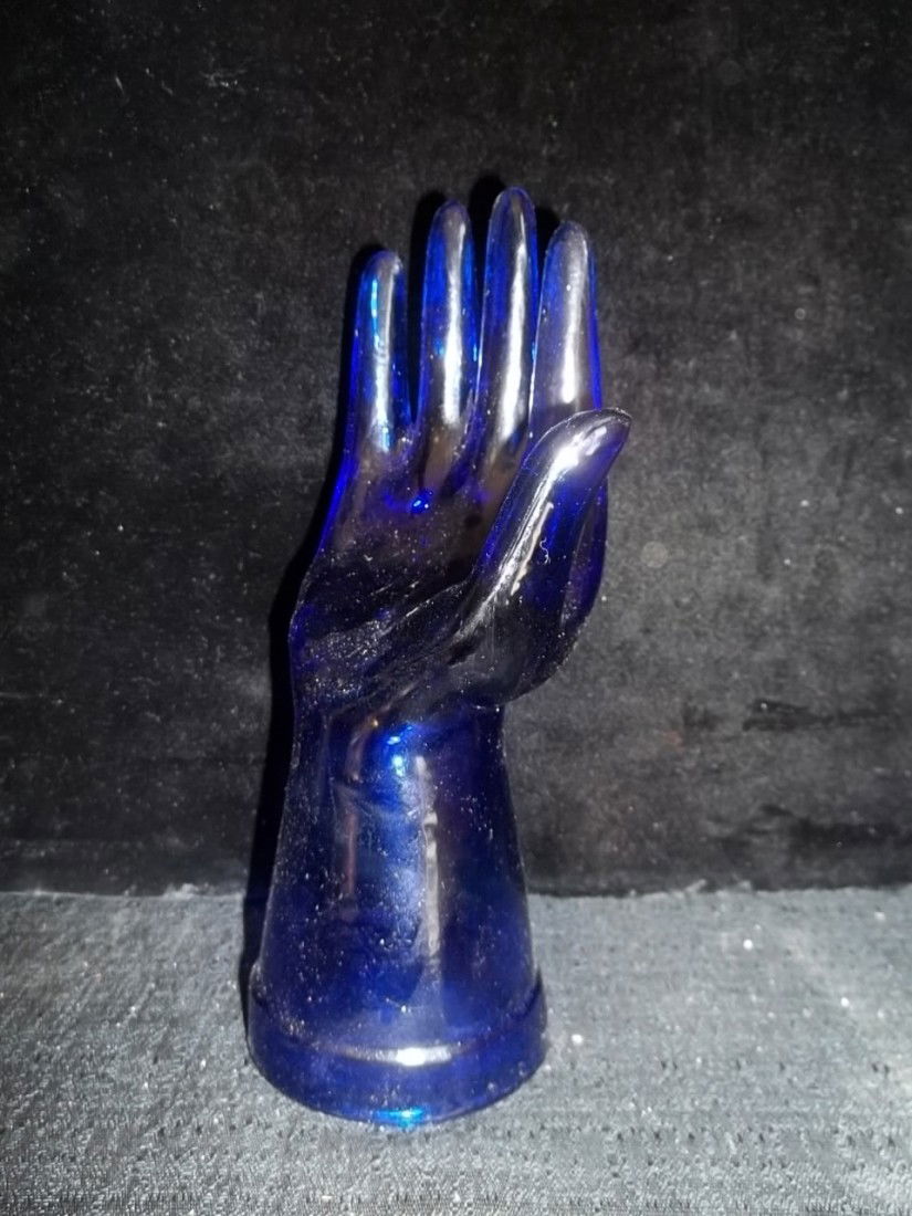 Cobalt Blue Ring Holder: Cobalt Blue Ring Hand Holder 7.5 inches