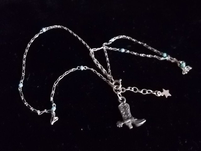 Sterling Silver Boot necklace: Small sterling silver boot necklace
