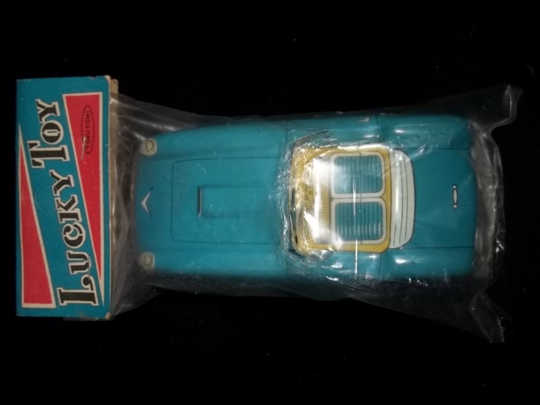 MIP Toku Tomi Tin Ferrari Japan: Vintage mint in package toku tomi tin ferrari in wonderful condition still in the package. Rare find, don't miss out.