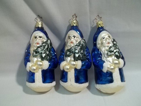 3 old world christmas santa ornaments: 3 old world christmas santa ornaments