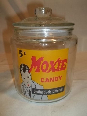 Moxie Candy Jar 5 Cent: 5 cent moxie candy jar 6 inch