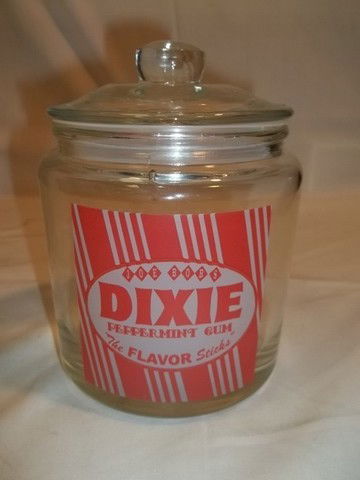 Joe Bobs Dixie Peppermint Gum Jar: 6 inch joe bobs peppermint gum jar