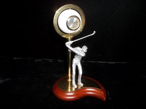 Bluestone Golfer Deskclock: bluestone golfer desk clock