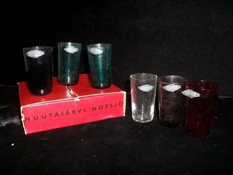 6 Colorful finland shot glasses: 6 colorful finland shot glasses