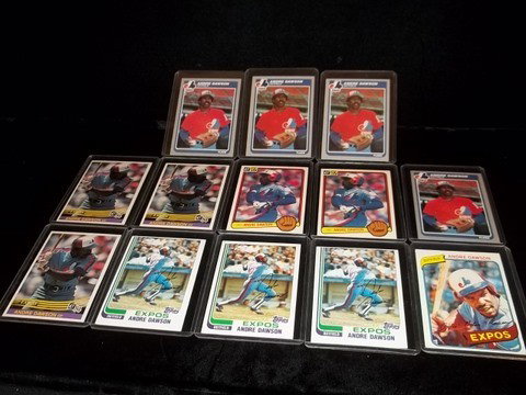 13 Vintage Andre Dawson Baseball Cards: 13 vintage andre dawson baseball cards