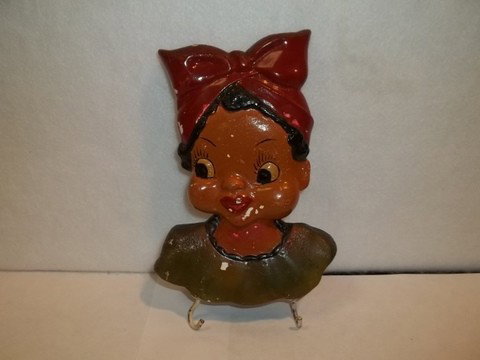 Old Black Americana Chanlk Hanger: old black americana chalk hanger, few paint chips