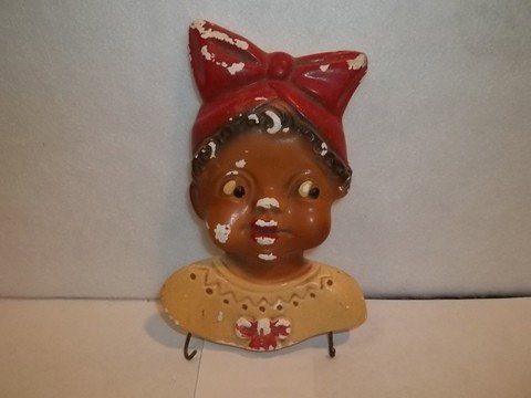 Old black americana chalk hanger: old black americana chalk hanger, paint chipping