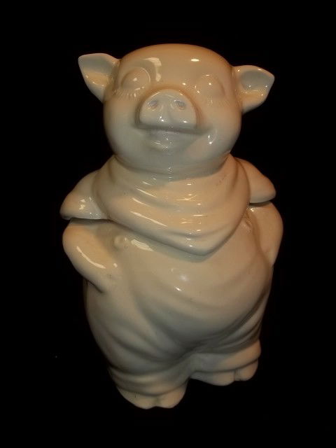 Smiley the Pig Old Cookie Jar: Smiley the pig old 11 inch cookie jar
