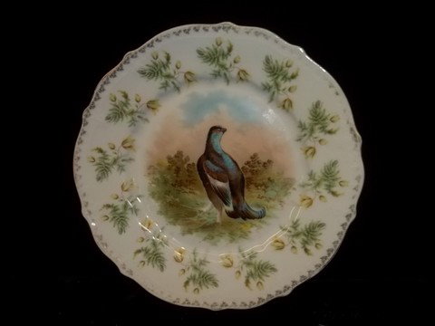 Hand Painted CT Pheasant Game Plate: Hand painted old CT Pheasant game plate 8.5 inch, nice