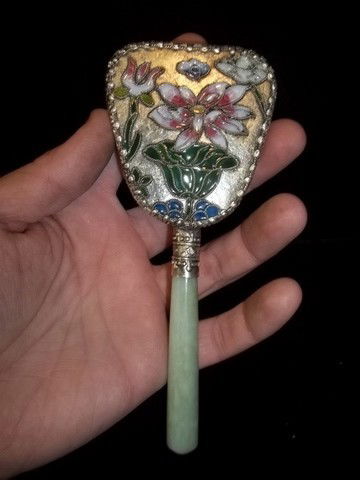 Nice Enamled Hand Mirror: nice enamled hand mirror