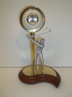 7" Bluestone Golfers Desk Clock: 7" Bluestone Golfers Desk Clock