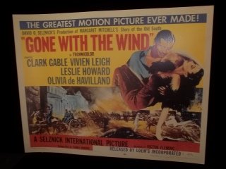 Gone With The Wind Movie Sign: 21 x 27 Gone with the wind movie sign, reproduction