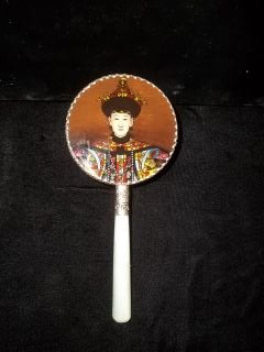Oriental Emporor Hand Mirror: 7 inch oriental emporor hand mirror