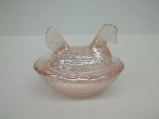 Small Pink Carnival Hen On Nest