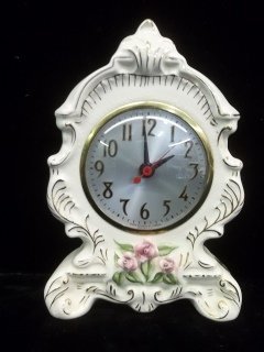 Hand Painted Porcelain Sessions Clock: Sessions Coventry fine porcelain clock, Works great, very nice, old 7.5 inch