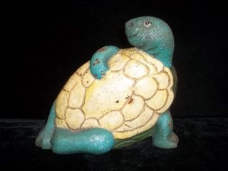 Cast Iron Turtle Doorstop 7 Inch