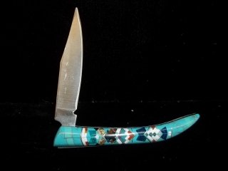 Native American Turquiose Knife: handmade native american turquiose knife