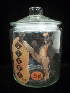 Giant Black Americana Peanut Jar 10 inch: modern Giant Black Americana Peanut Jar 10 inch