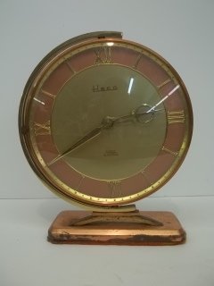 Heco Art Deco Swing Clock: 8 inch heco 8 days 4 jewels art deco swing clock, does not wind
