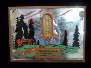 Old Tennessee oil Co Thermometer: 5.5 x 7.5 inch, advertising