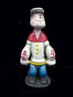 Popeye Cast iron Bank: 6 inch reproduction