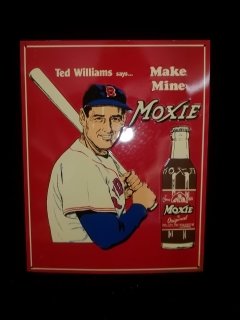 Ted Williams Moxie Metal Sign: 11 x 14 reproduction