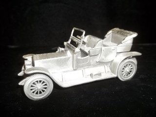 1909 Rolls Royce Silver Ghost Pewter Car: 4.5 inch By the Danbury Mint