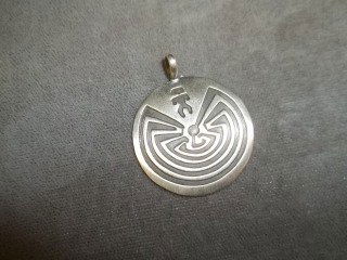 Stanley Gene Navajo Sterling Man Maze Pendant: great man in maze sterling silver pendant