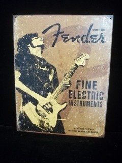Fender Guitars metal Sign 12 x 16: Fender Guitars metal Sign 12 x 16