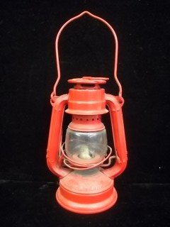 Nice Red Winged Wheel Railroad Lantern: nice condition, vintage 12 inch