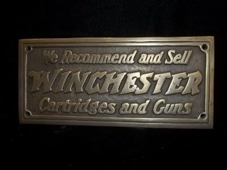 7" Brass Winchester Doorplate: modern