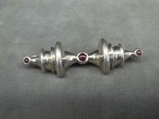 Sterling Silver Ruby Red Pin