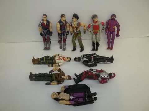 Vintage 10 Piece GI Joe Figure Lot