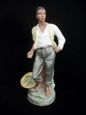 Great Hand Painted Royal Dux AFAM Statue: nice 21 inch african american statue