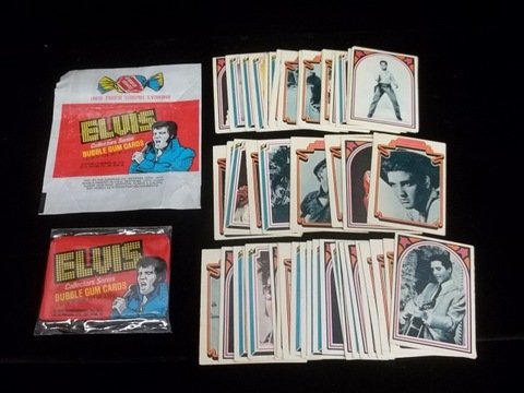 50 Elvis Trading Cards 1978 & Card Pack: From the Donruss Company in 1978. Pack is sealed with mint cards.