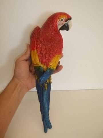 14" Cast Iron Parrott Wall Hanger Large: Nice