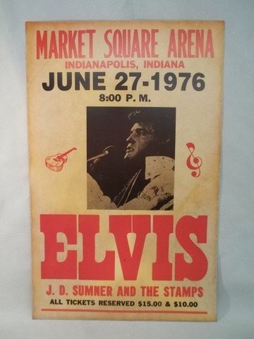 Elvis In Concert Sign: 22 x 14 modern