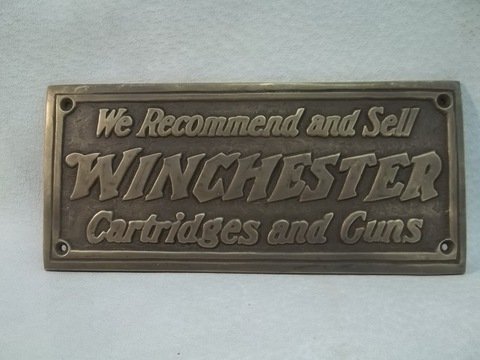 Winchester brass Doorplate 7 inch: Winchester brass Doorplate 7 inch