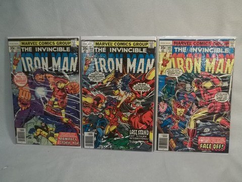 3 1970's Ironman Comic Books: Tony Stark as Marvel Comics' Iron Man - Books nice, in the Fine-plus to Very Fine condition range ...
