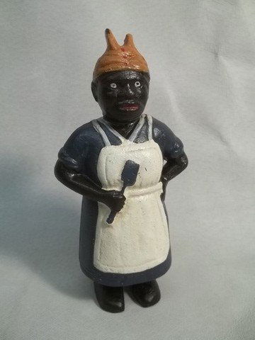 Cast Black Americana Cookin Mammy Bank: 6 inch modern