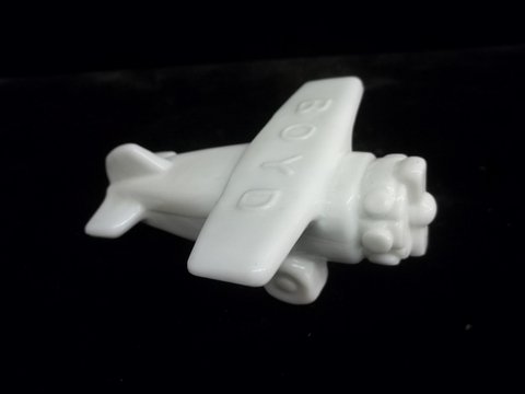 Boyd Milk Glass Airplane
